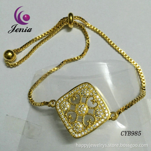 Jenia New Fashion Women Jewelry 18K Gold Plated Bracelets Zircon Chain Bracelets